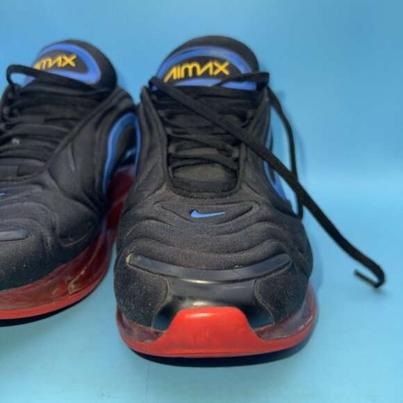 Nike Air Max 720 Black Red Blue Size Men 7 Running Shoe AQ3196-009 Women’s 8.5 - Picture 9 of 12